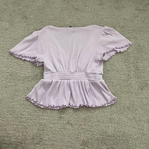 Women’s Crop Top Blouse Bundle Pastel Puff Sleeve Coquette Spring Summer Ruffle - Picture 3 of 8